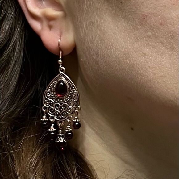 Gorgeous arabic style drop earrings - Picture 6 of 10